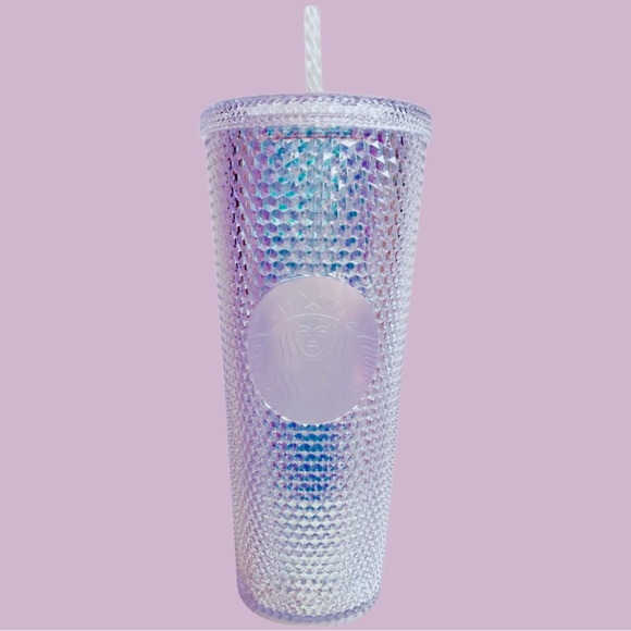 Starbucks 2023 Studded Dichroic Iridescent Unicorn Bling Tumblers & Keychain - Picture 6 of 6